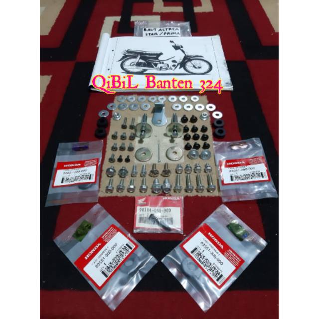 Baut Full Body set Lengkap Honda Astrea Star Prima sebagian Original Asli