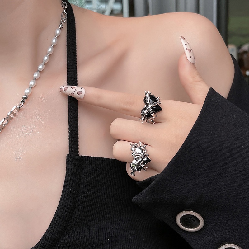 Irregular Thorns Love Ring Accessories Personality  Retro Bungee Trend Fashion