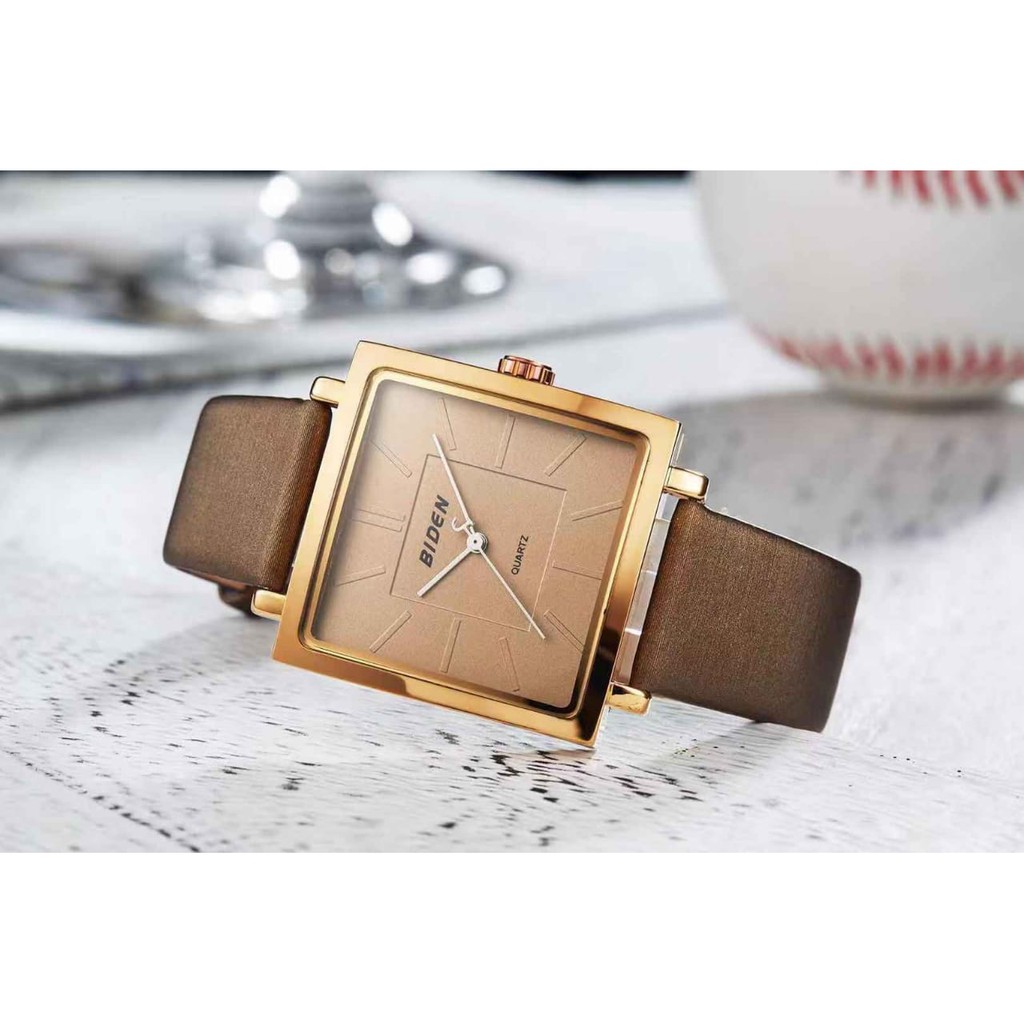 JAM TANGAN WANITA ORIGINAL BIDEN 0040 ANALOG TALI KULIT