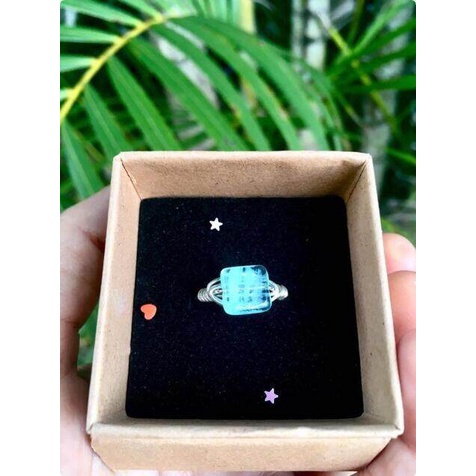 Cincin Wanita Lapis Silver Hias Sapphire Zircon Berkilau Untuk Pesta / Hadiah