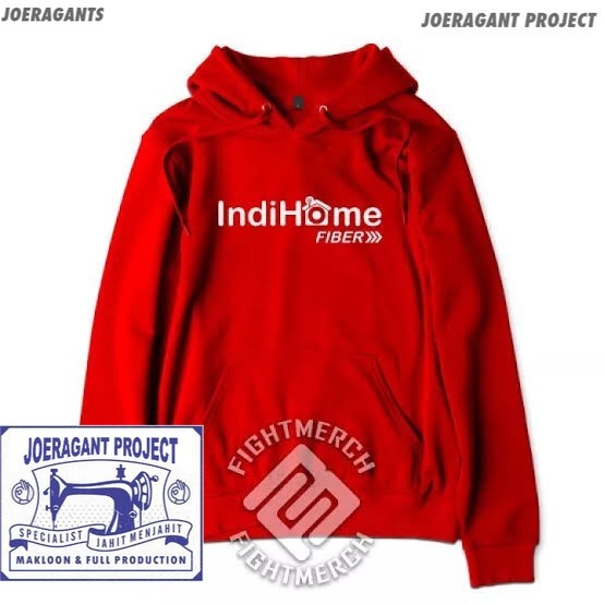 HOODIE INDIHOME FIBER / JAKET INDIHOME FIBER MERAH JP
