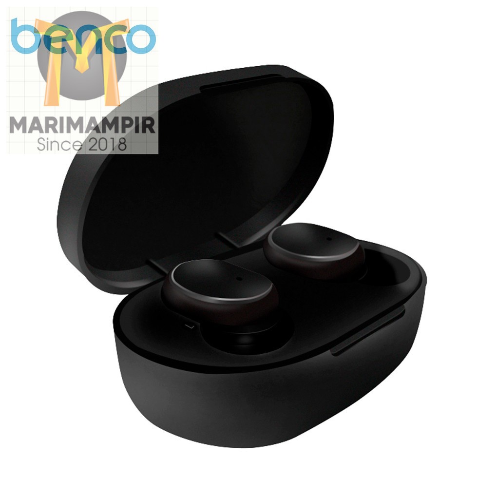 Marimampir BENCO TWS Headset Bluetooth 5.0 HD Earphone Wireless Touch IPX4 Anti Air dapat Case Charg