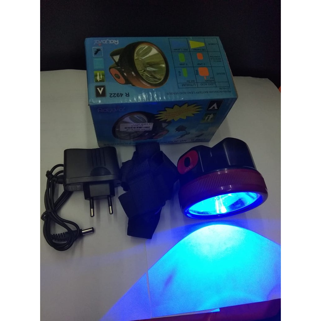 SENTER KEPALA 4922 RAPID LITHIUM 4400MAH (LED BIRU)