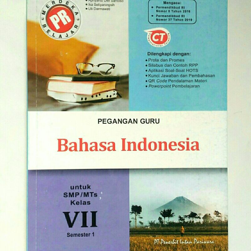 buku PR peg guru pr bhs indo kls VII sem 1 2020
