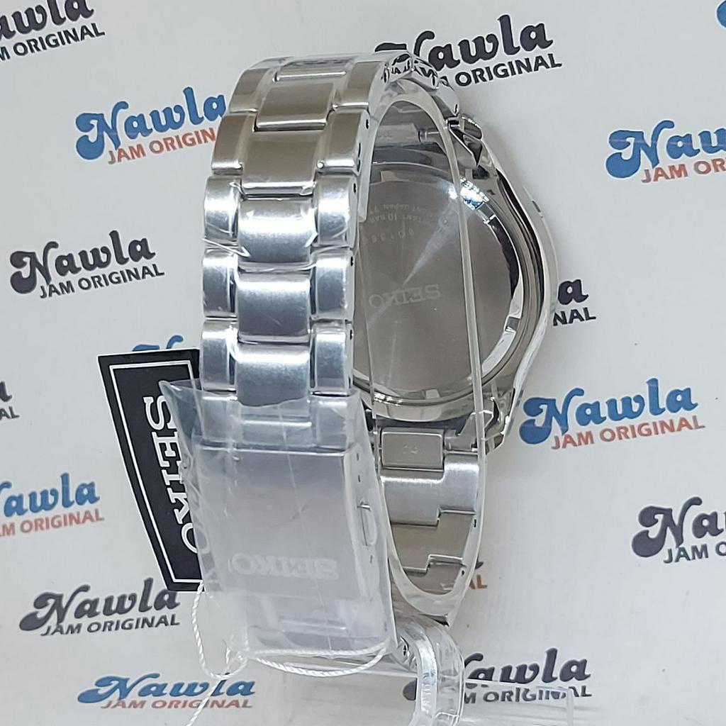 Seiko Quartz SPC123P1 Perpetual Chrono White - Jam Tangan Pria SPC123