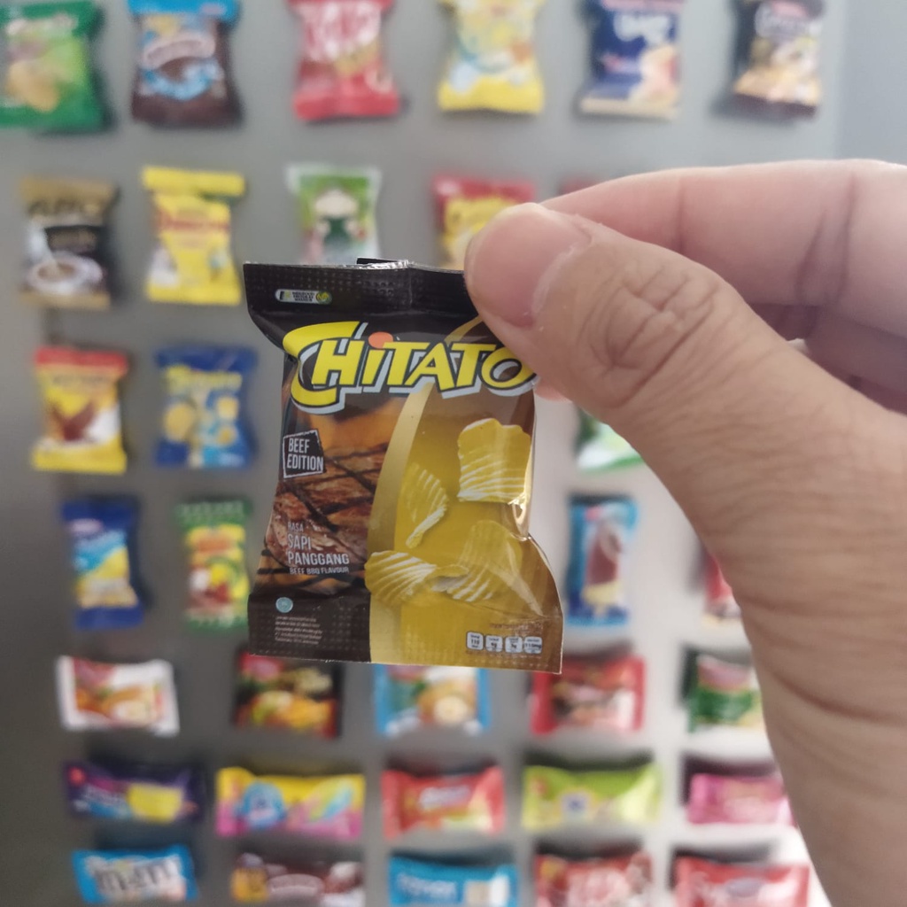 GANTUNGAN KUNCI MINIATUR SNACK SOUVENIR PESTA CINDERA MATA MAGNET KULKAS MAHNET KULKAS LUCU