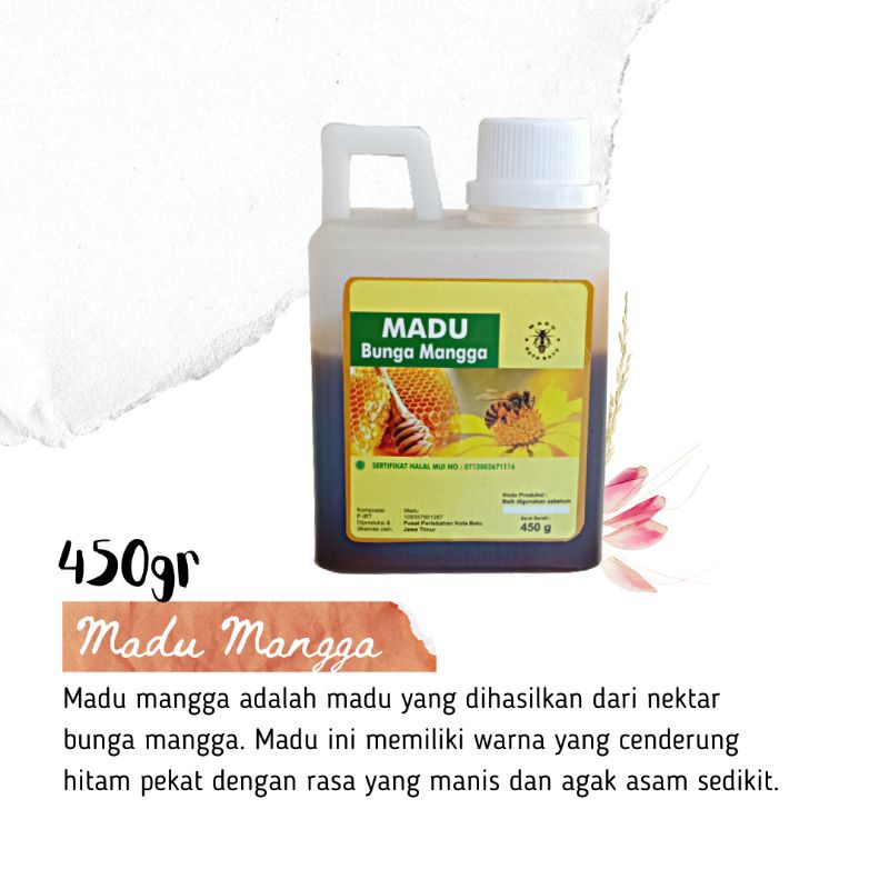 

Madu Murni Nektar Bunga Mangga Jerigen 450gr (Madu Kota Batu)