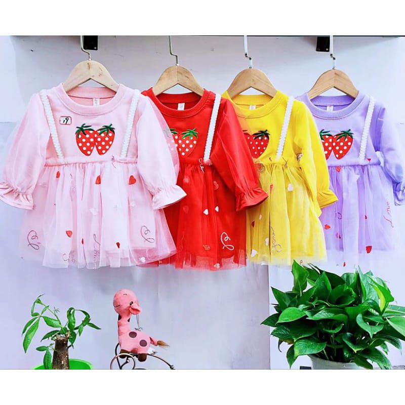 [0-4th] DRESS ANAK IMPORT PREMIUM TERMURAH TERLARIS / DRESS SWEATER ANAK IMPORT LENGAN PANJANG /Dress Anak Perempuan Import/ Gaun Tutu Pesta Lengan Panjang Korea Fashion Style Berkualitas Tinggi