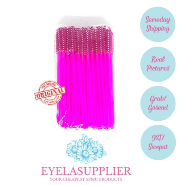 50 pcs mascara wand  sisir bulu mata disposal