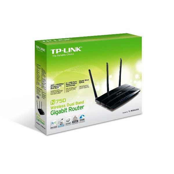 TP-LINK N750 Wireless Dual Band Gigabit Router [TL-WDR4300] CO1269 CN Comp