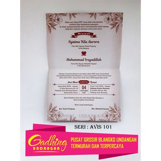 Blangko Undangan AVIS 101 Harga Murah Shopee Indonesia Blangko Undangan AVIS 101 Harga Murah Shopee Indonesia