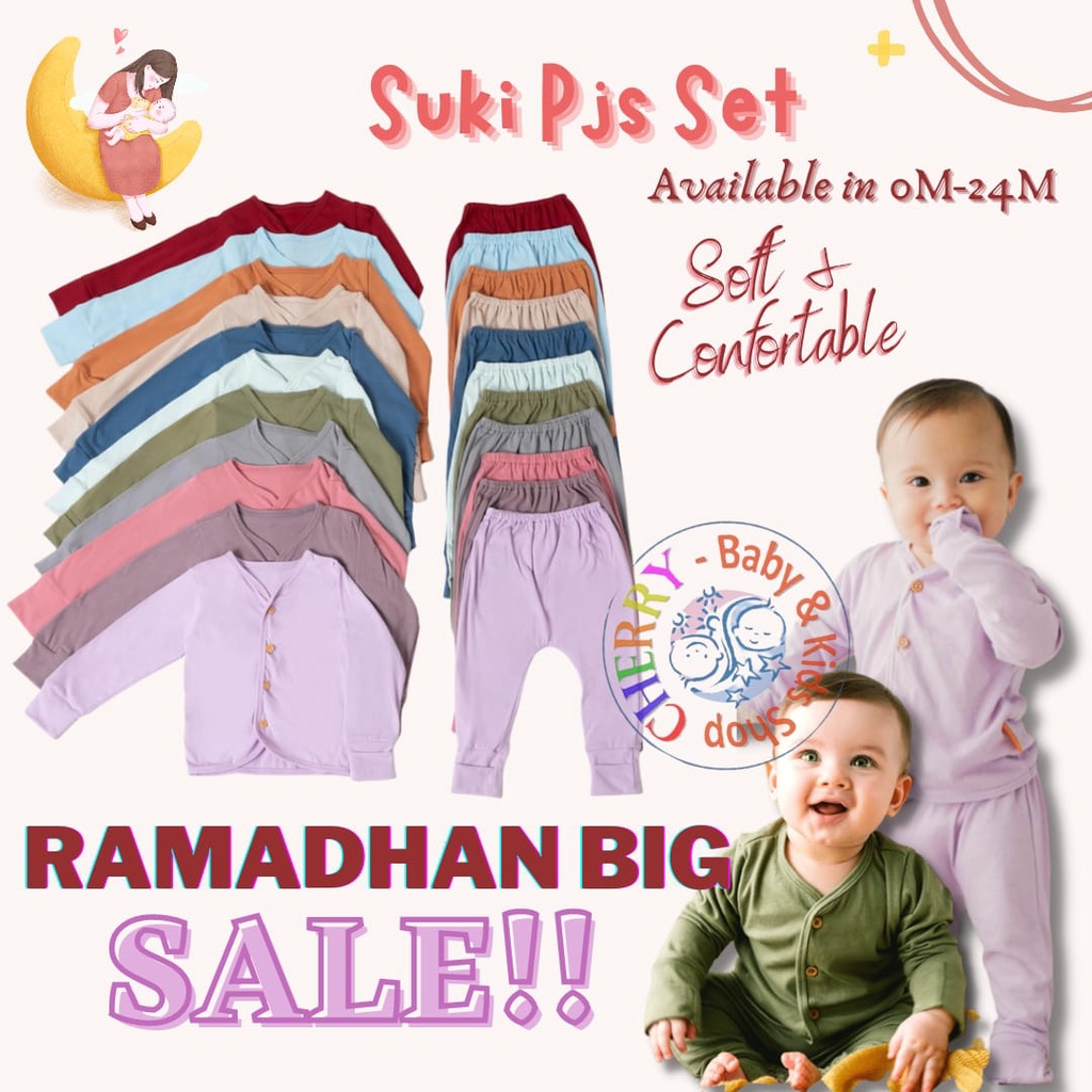 Kottonville Piyama Bayi 0-2 Tahun Suki Foldable Pyjamas Sets CBKS