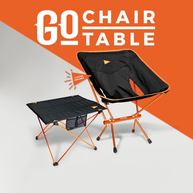 Meja Kursi Portable Ultralight Outside Go Foldable Chair Table