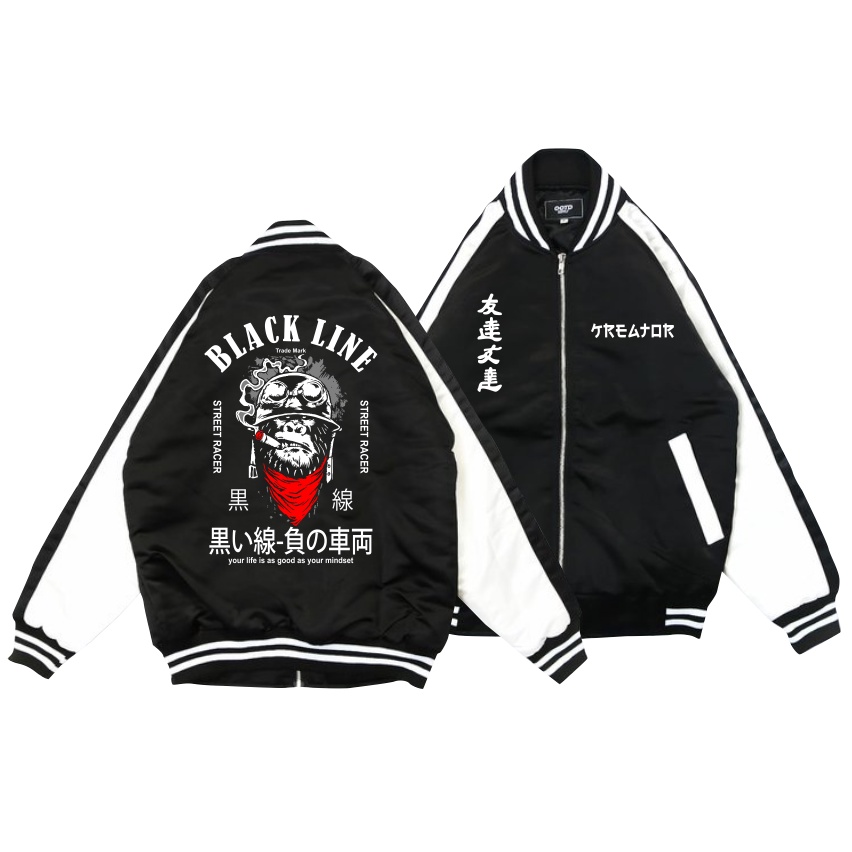 Varsity Jaket Baseball Bomber Sukajan Gorila Kreator Apparel Premium