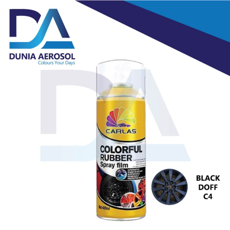 Cat Semprot Carlas Black Doff C4 Rubber