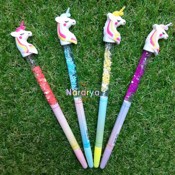 

Gel Pen Unicorn Glitter / Gel Pen Karakter / Gel Pen Lucu / Pulpen Lucu / Alat Tulis Sekolah