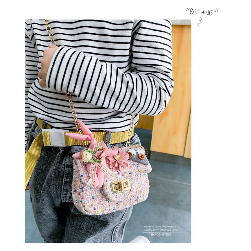 TAS17-Tas Anak Perempuan Selempang Chain Korea Fashion