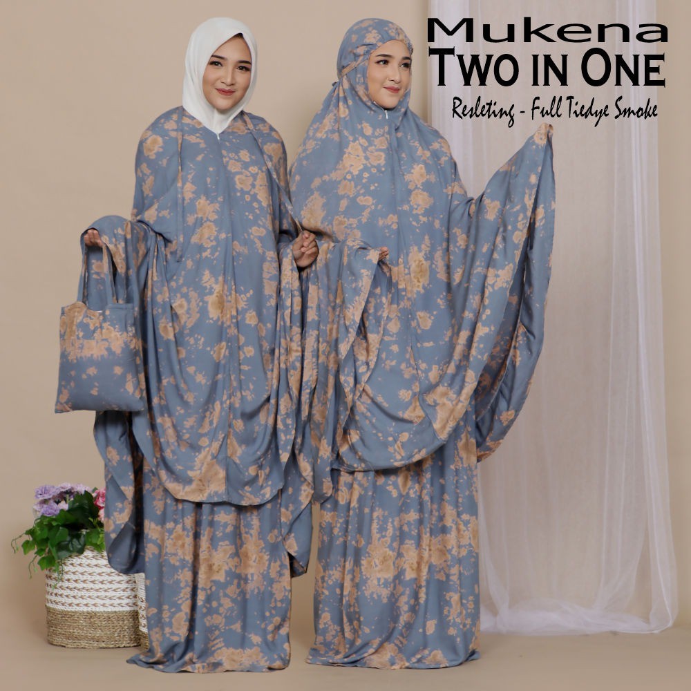 Mukena Bali Full Smoke 2 In 1 Untuk Dewasa Bahan Rayon Premium