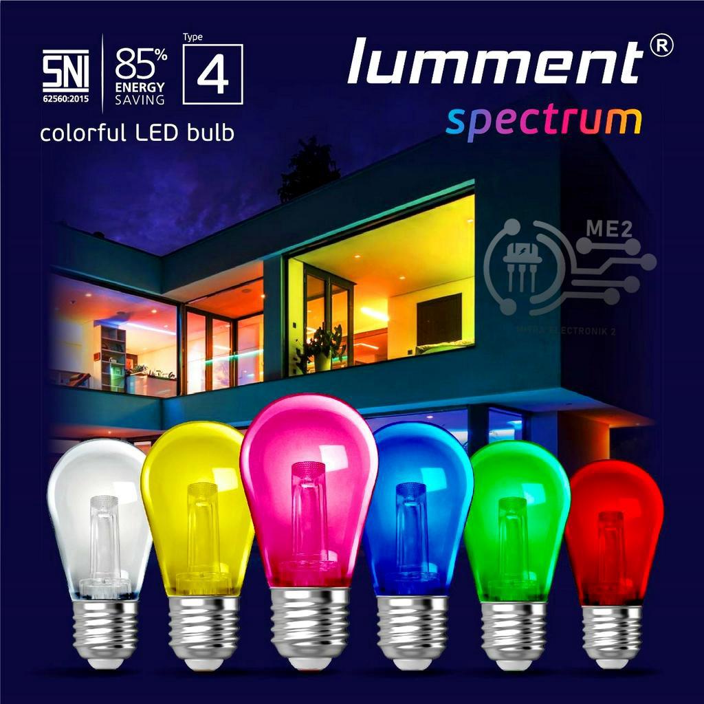 Led Dekorasi Anti Pecah Lumment Spectrum 7 Warna putih white warm kuning biru ping hijau merah