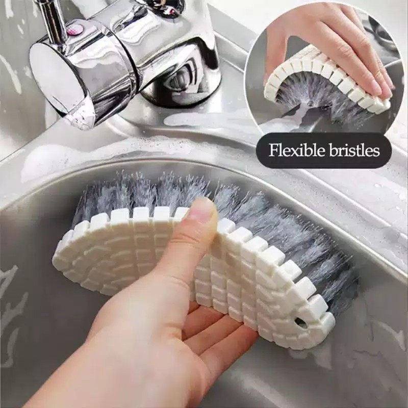 Sikat Toilet WC ELASTIS Closet Lengkung Flexsible Wastafel Kamar Mandi Serbaguna Brush Cuci - R023