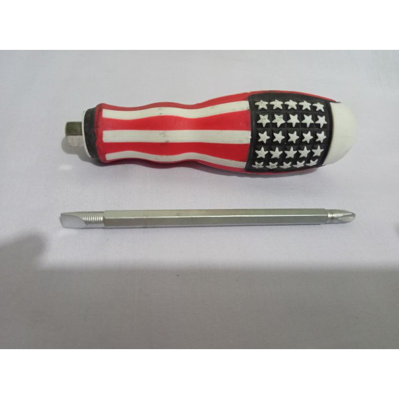 Obeng bolak balik american USA / Obeng magnit min plus amerika