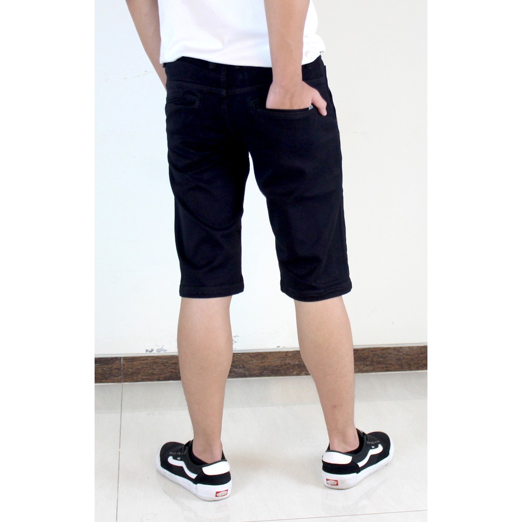 DEVAGO Celana Pendek Pria Jeans Premium Denim Stretch Excel Casual Nyaman Keren Sporty 27 - 32