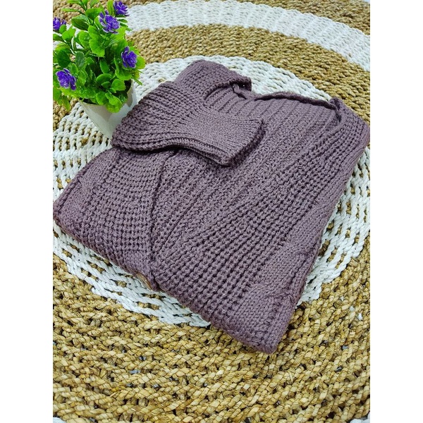 OUTER RAJUT CABLE 3GET SUPER PREMIUM/CARDIGAN RAJUT TEBAL/CARDIGAN WANITA OVERSIZE-BURGUNDY