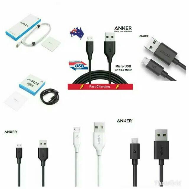 Kabel Data Usb ANKER Micro Usb 3ft / 0,9 meter 90 cm Kabel High Speed Fast Charging