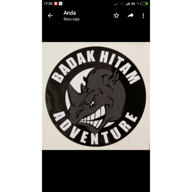 

stiker badak hitam bulat
