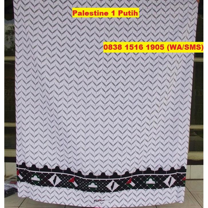 Stok Terbatas Sarung Rabbani Palestine 1 Putih Terbaru Sarung Rabbani Palestina