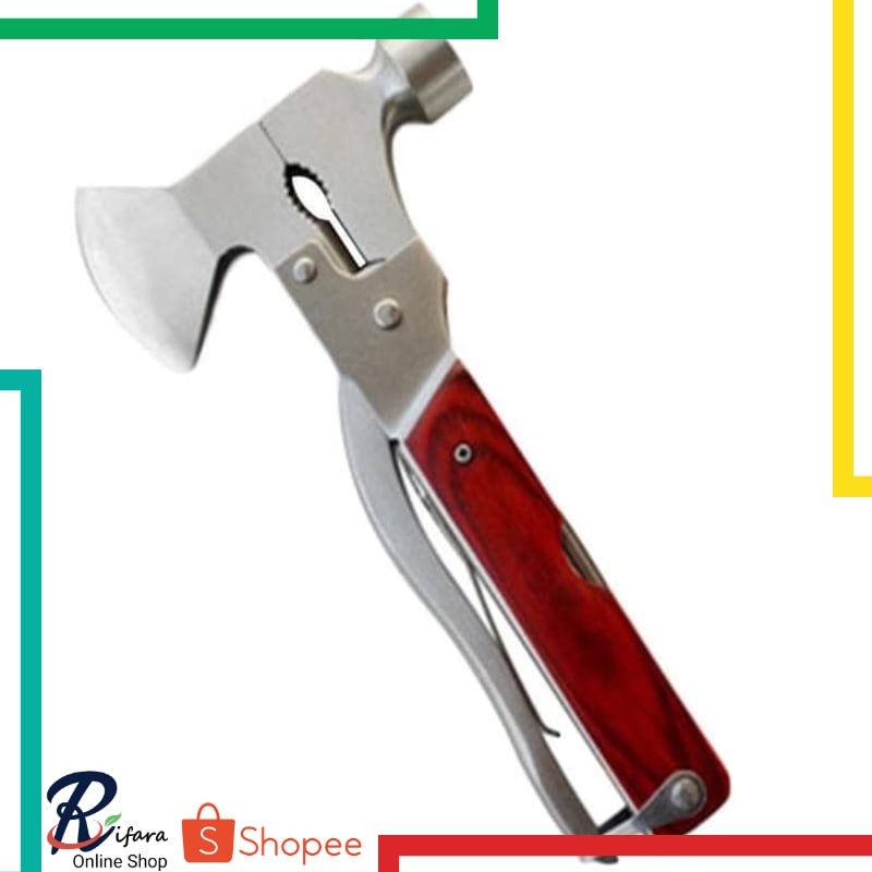 Terlaris EDC Kampak Palu Tang Pisau Gergaji Obeng Hex Pencongkel Survival Tools Keren