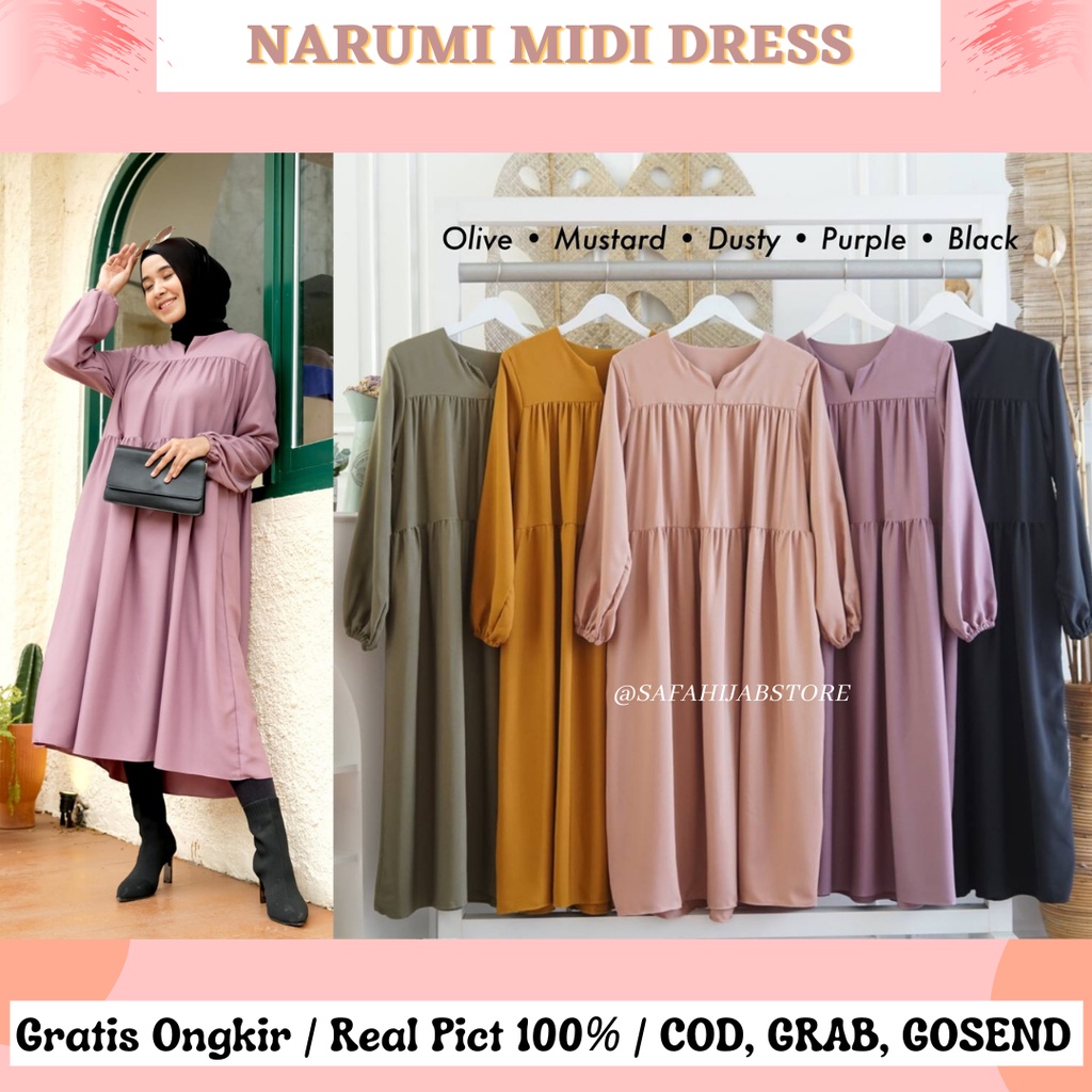 NARUMI MIDI DRESS / DRESS PESTA / DRESS KONDANGAN