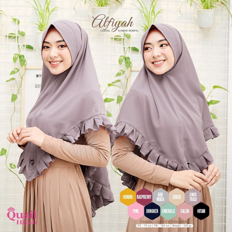 alfiyah casual khimar ori quail hijab
