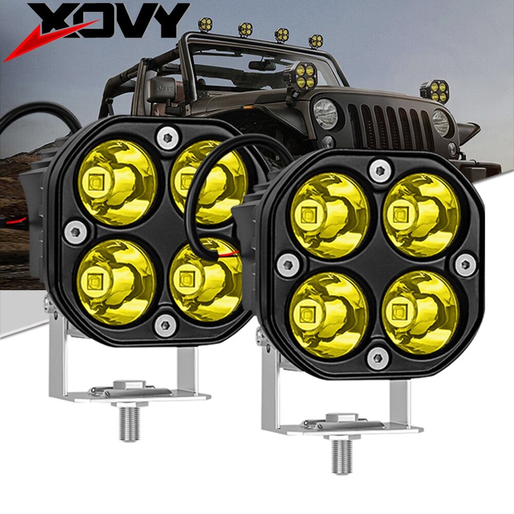 Lampu Tembak Motor Mobil Sorot LED Cree 4 Titik Mata L4Z 60 Watt 60W 60 W Sp