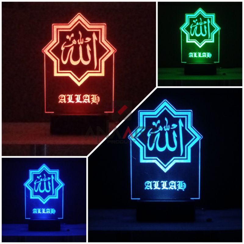 Jual LAMPU HIAS KALIGRAFI/LAMPU AKRILIK | Shopee Indonesia