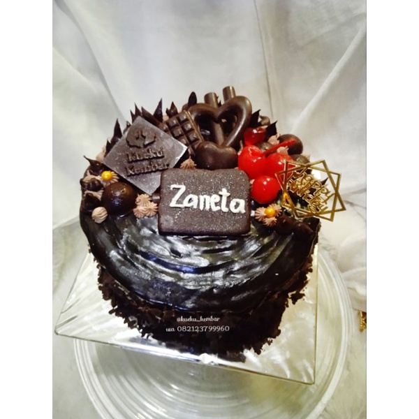 

kue ulang tahun double chocolate