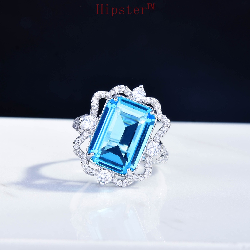 Ocean Blue Topaz Open Ring