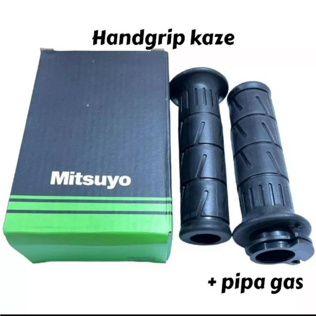 HANSPAT HANFAT KAWASAKI KAZE HANDGRIP GRIP KAZE PLUS PIPA SELONGSONG GAS HARGA SEPASANG IMPORT ORIGINAL MITSUYO