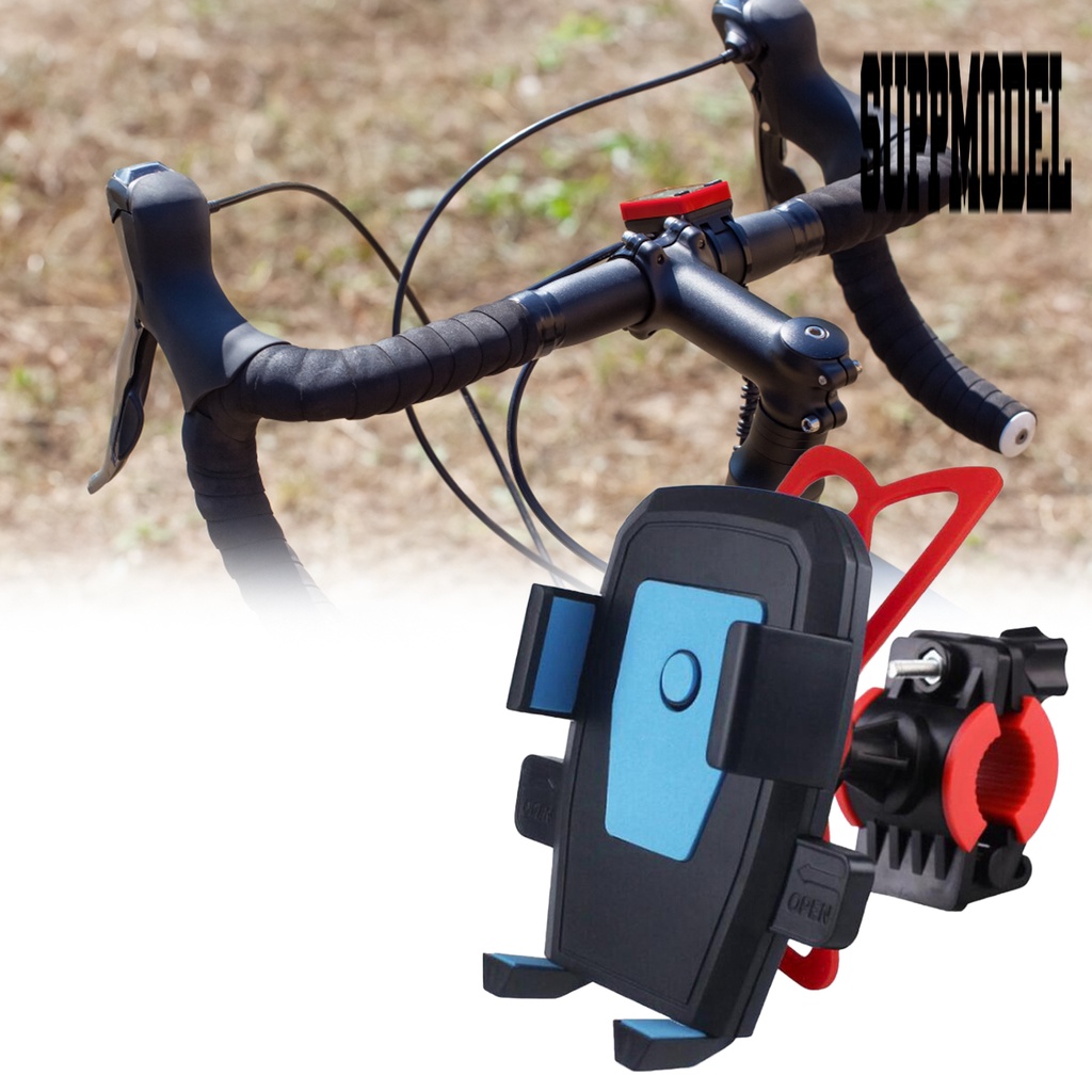 Stand Holder Handphone Bahan ABS Anti shock Untuk Sepeda Gunung Reliable