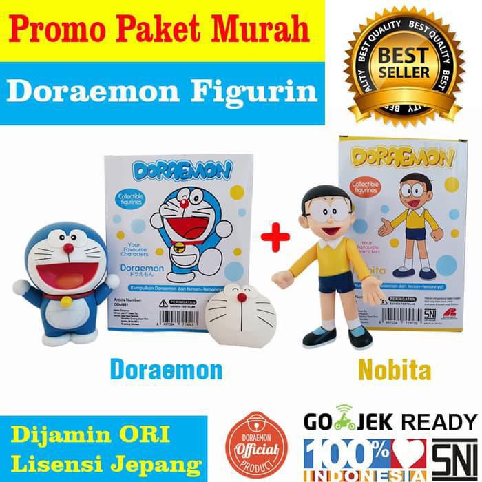 Promo Paket Murah Boneka Doraemon Figurin Nobita & Doraemon