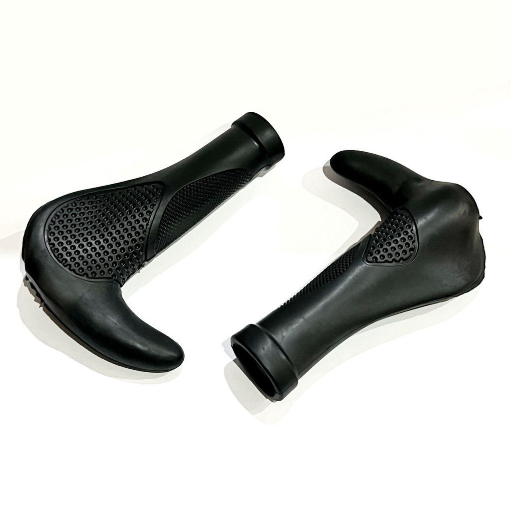 Hand Grip Sepeda Ergonomic Handle Grip Hitam handgrip tanduk Sepeda Lipat Fixie MTB BMX Minivelo DLL