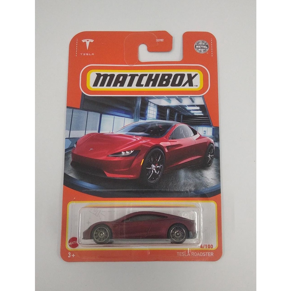 TESLA ROADSTER Merah | Diecast Matchbox Lot Y 2021 Terbaru MBX Match Box Termurah Murah Mobil Mainan Anak Original Mattel Baru