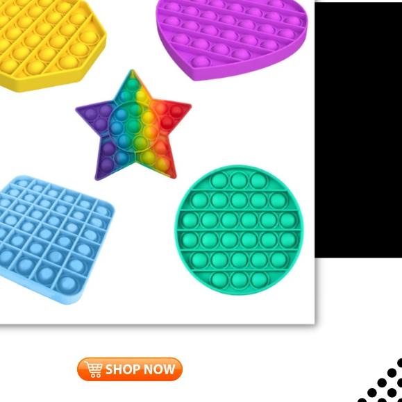 ➢ (LC) New Pop It Fidget Push It Bubble ToySensory Toys Full Colour LOL ☞