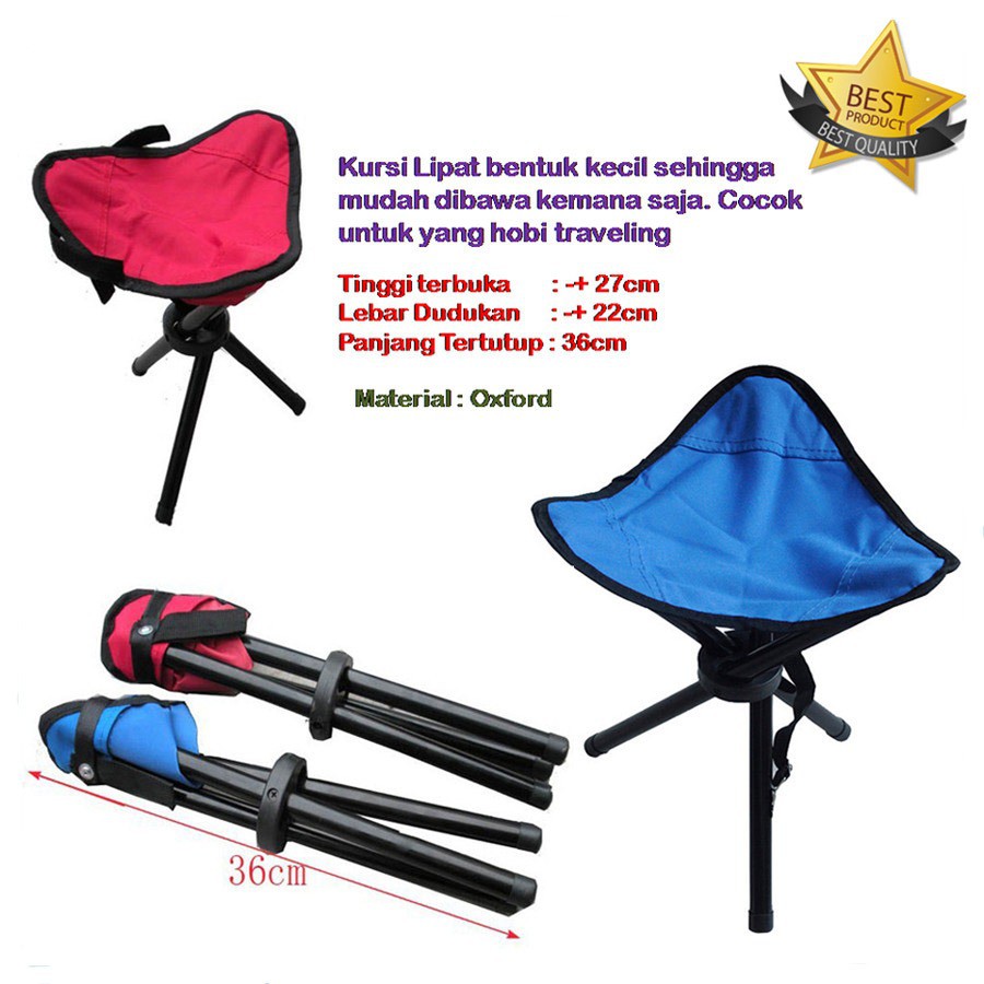 Kursi Lipat Mini Portable Kursi Mancing Folding Chair Camping Outdoor-KSM