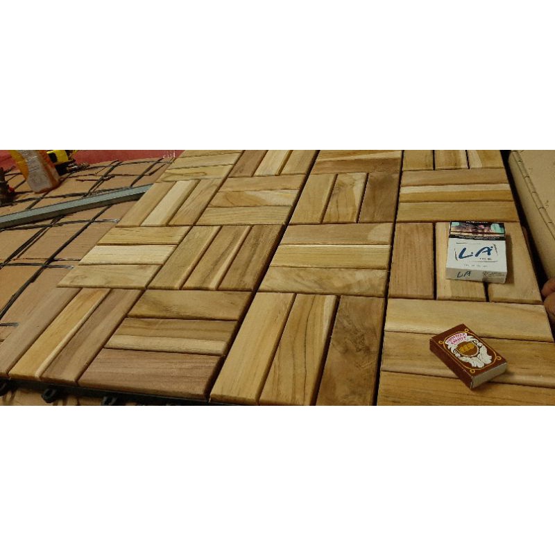 Parquet kayu jati Asli