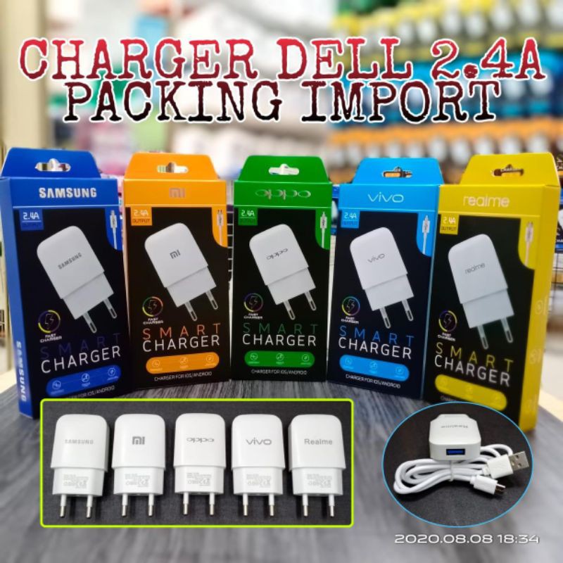 Tc Travel Charger Dell 2.4A 1Usb Brand Kualitas Bagus