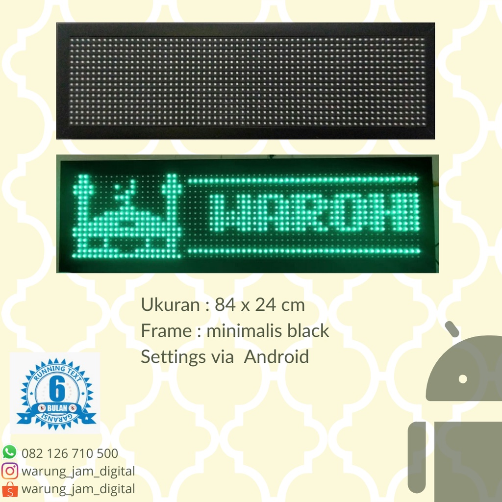 jam running text / jam jadwal sholat running text / jam running text mesjid