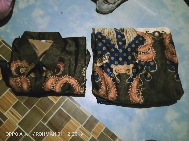 Couple (sarimbit) Gamis Premium Semi Sutera Mano Dan Kemeja Pakai Furing Murah Ori Batik Solo