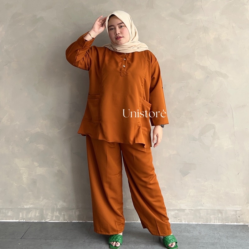 DIANA MOSCREPE - Baju Setelan Jumbo - SET JUMBO - Baju Setelan Wanita Celana Jumbo - Baju Setelan Wanita Muslim - Baju Setelan Wanita Premium - Baju Setelan Wanita Murah - Set Jumbo Murah