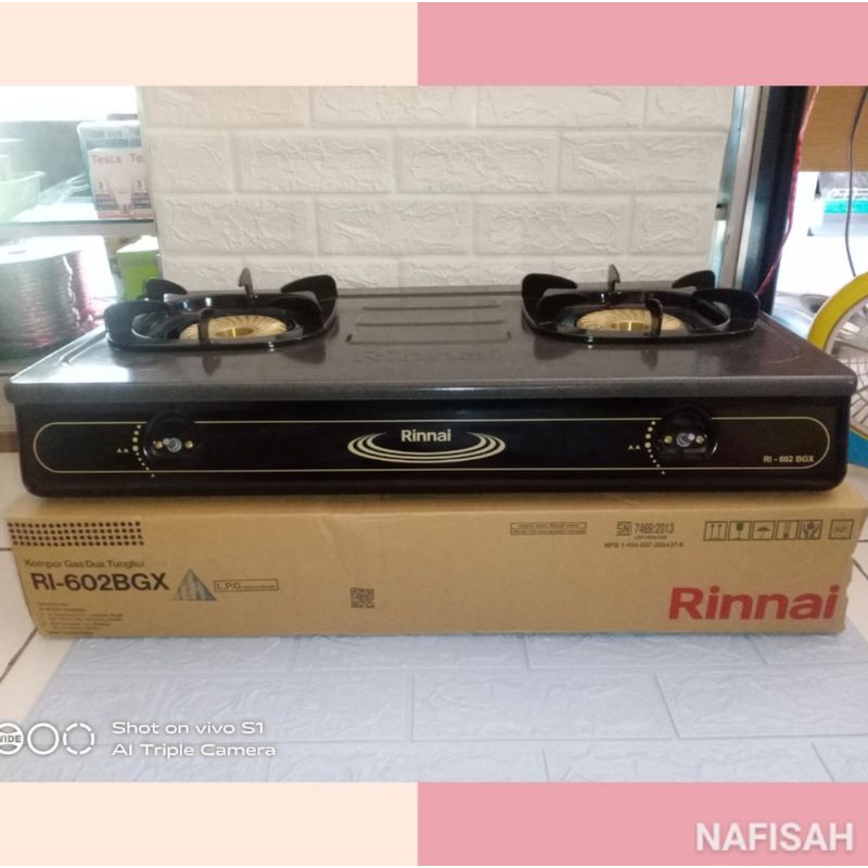 kompor rinnai 2 tungku api turbo RI 602 BGX